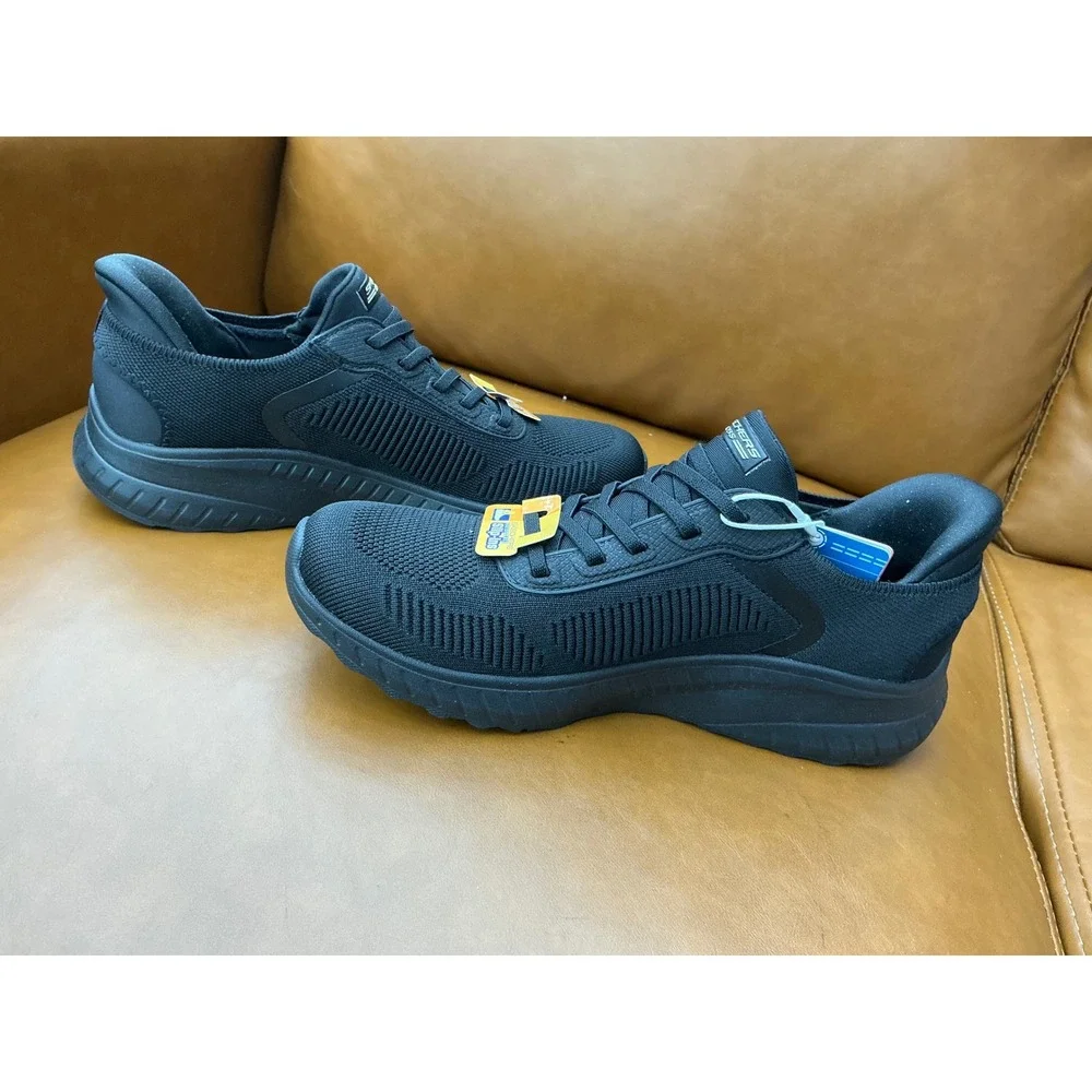 Skechers BOBS Sport Squad Chaos Women 7.5 Black New Slip-ins 117497 BBK